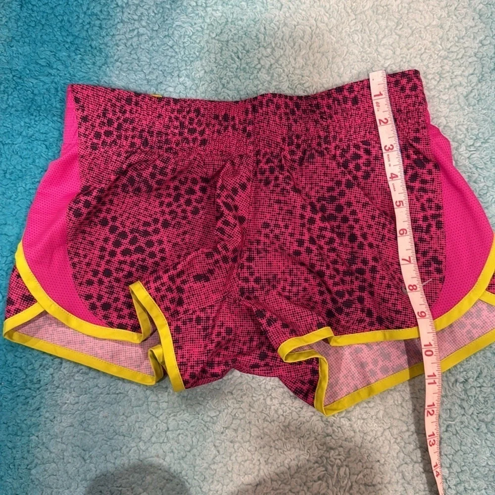 🔥Nike Pink and Black Running Shorts with Yellow Trim🔥